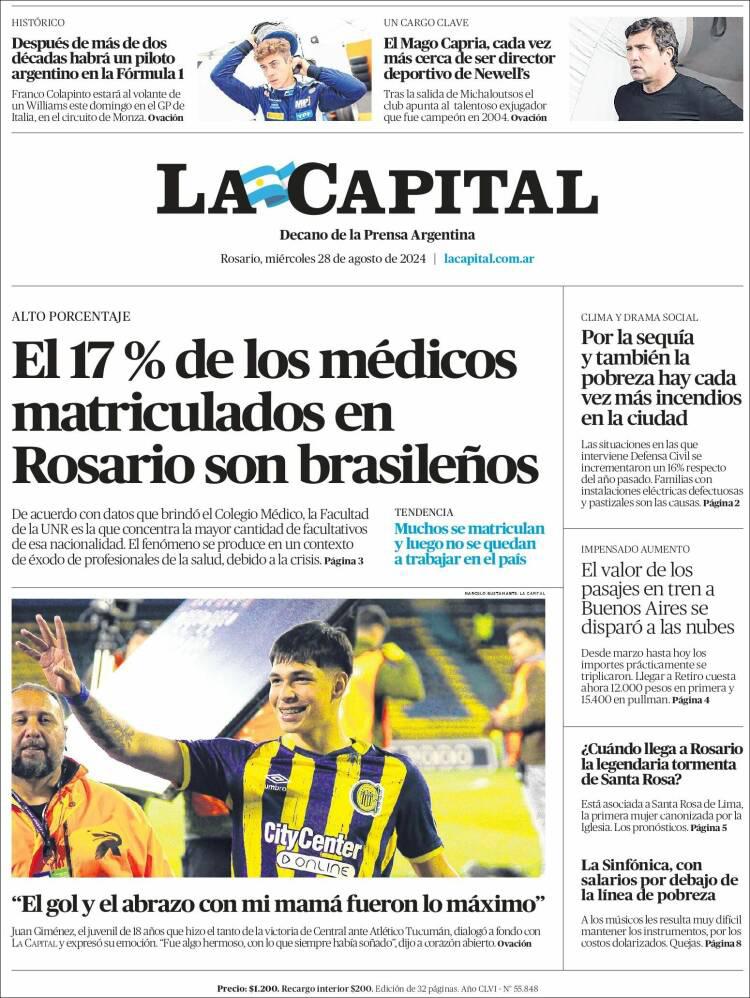 Colapinto, en la tapa de todos los diarios: WhatsApp Image 2024-08-28 at 08.15.54 (2).jpeg